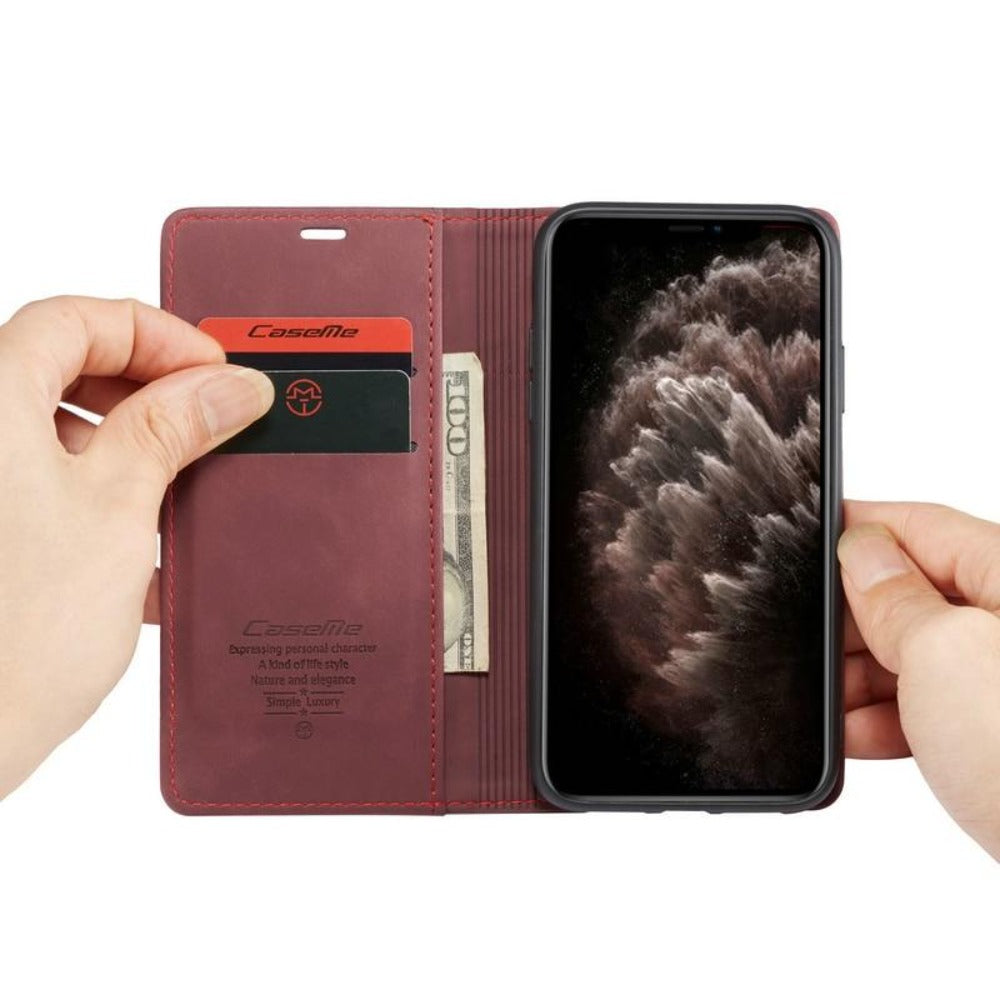 Wallet Phone Case Plant-Based Leather with Stand and Card Holder for iPhone 12 13 14 15 16 Pro Max | Sansoti