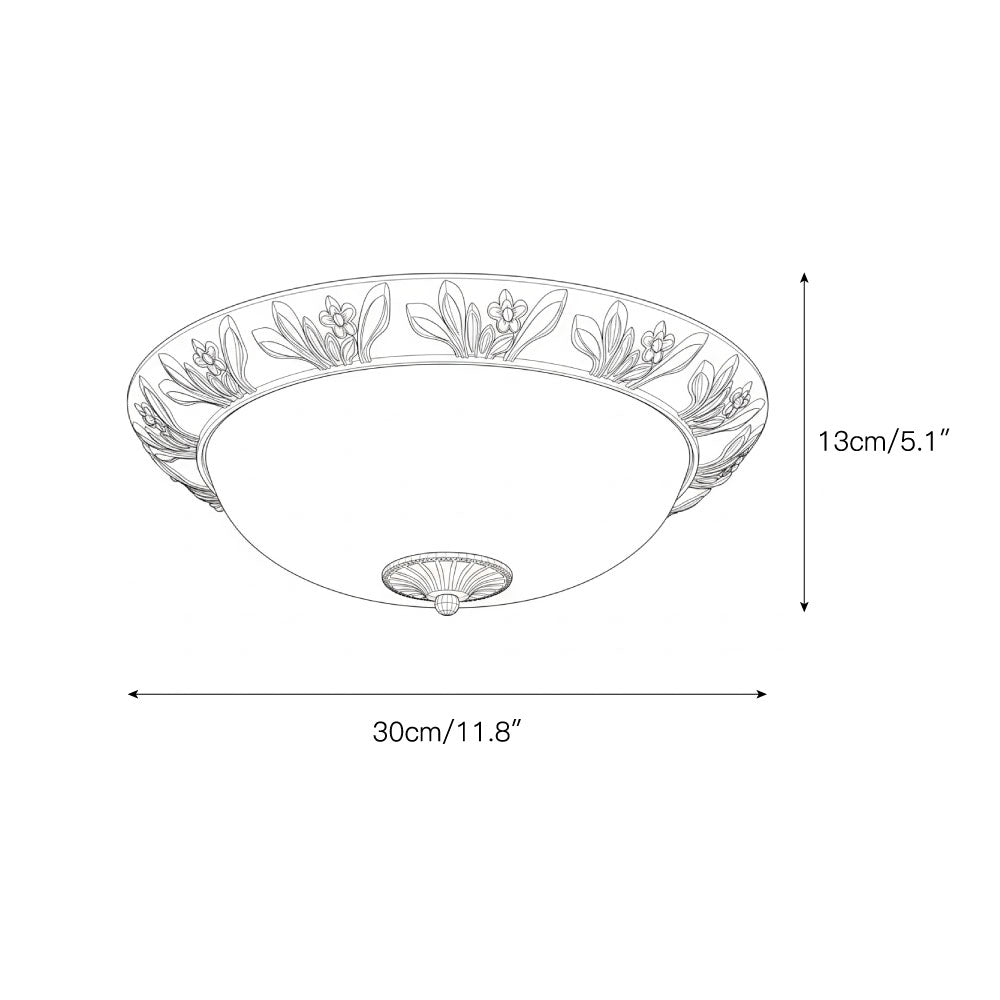 Deckenleuchte mit Glasschirm und Metallrahmen, E27-Fassung, integrierter LED, 30-50 cm, modernes Design für Wohnzimmer | Sansoti