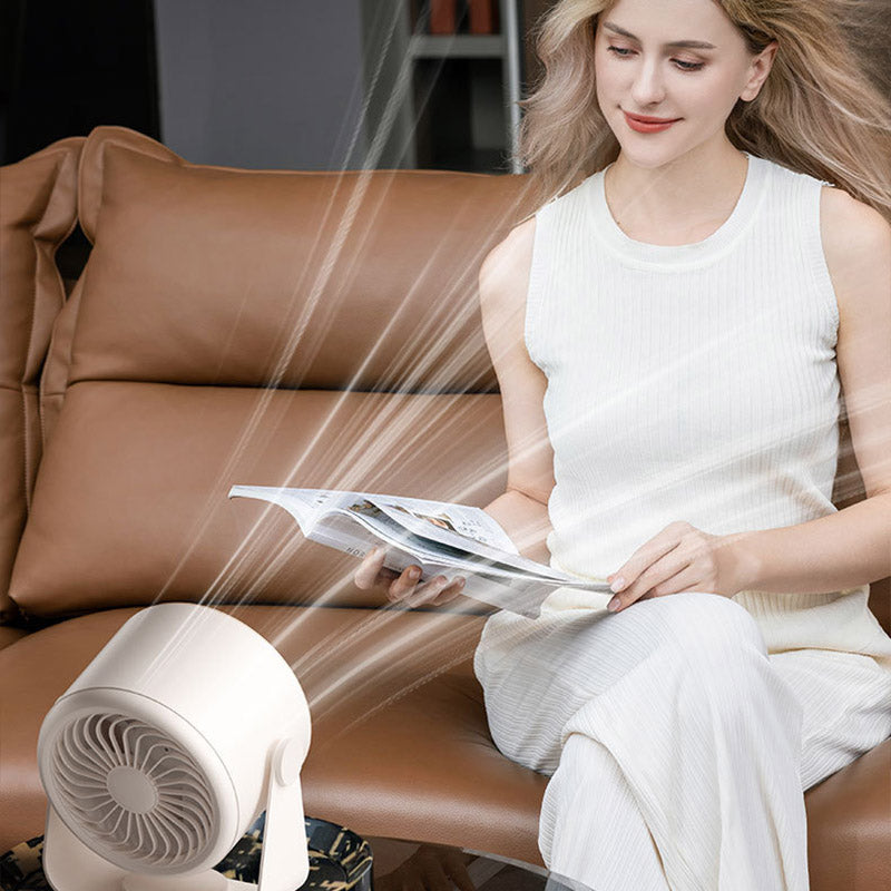 Wireless Table Fan with Rechargeable Battery Whisper-Quiet 36-45 dB for Home Office Bedroom Cooling | Sansoti