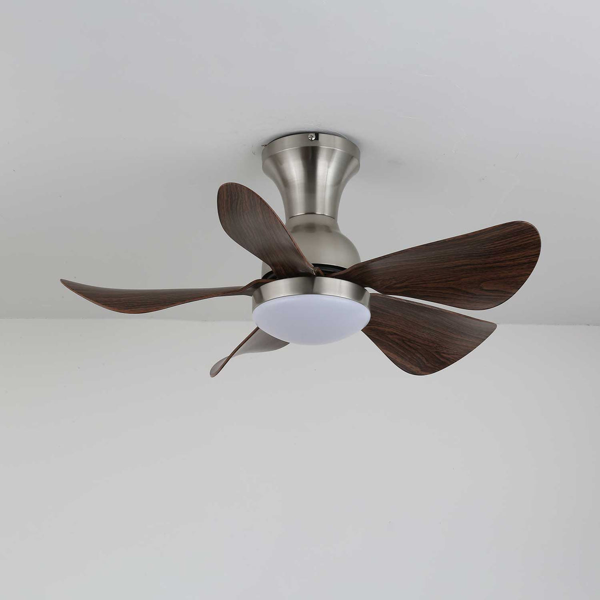 Plafondventilator Novaro Hout met Verlichting – Stille DC-Motor – Elegante Scandinavische Design | Sansoti