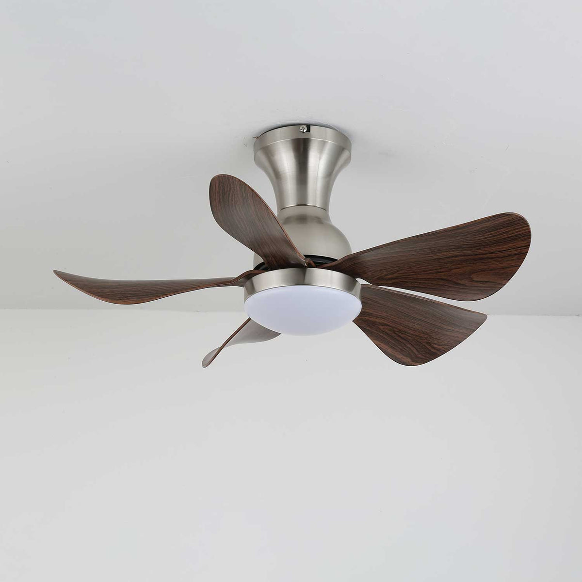 Plafondventilator Novaro Hout met Verlichting – Stille DC-Motor – Elegante Scandinavische Design | Sansoti