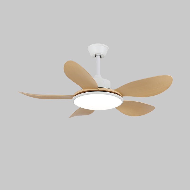 Ceiling Fan with LED Lighting and Remote Control | Scandinavian Design with Wood Grain Finish | Sansoti