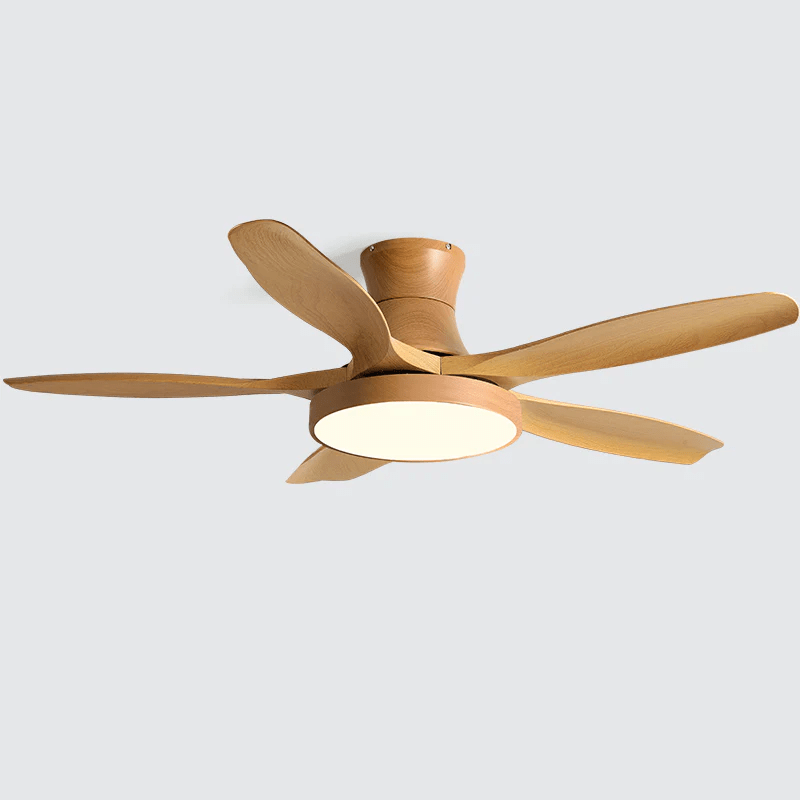 Design Ceiling Fan with Integrated Lighting StillWind – 132 cm Blade Span – Wood-Look ABS Blades – LED – Remote Control – 6 Speeds | Sansoti
