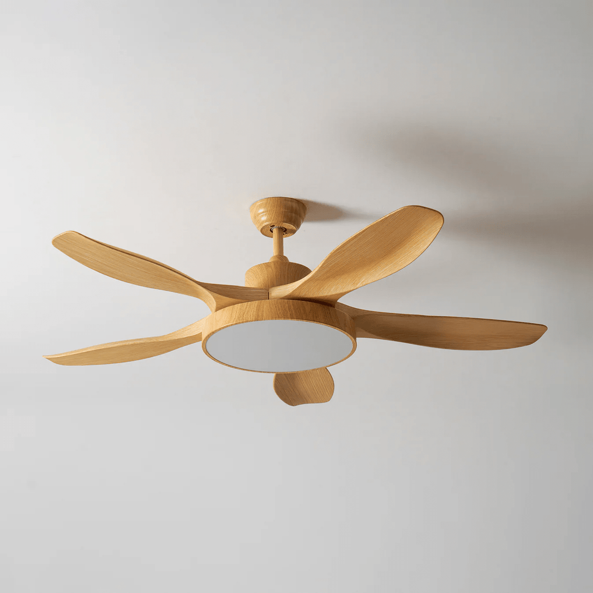 Design Ceiling Fan with Integrated Lighting StillWind – 132 cm Blade Span – Wood-Look ABS Blades – LED – Remote Control – 6 Speeds | Sansoti