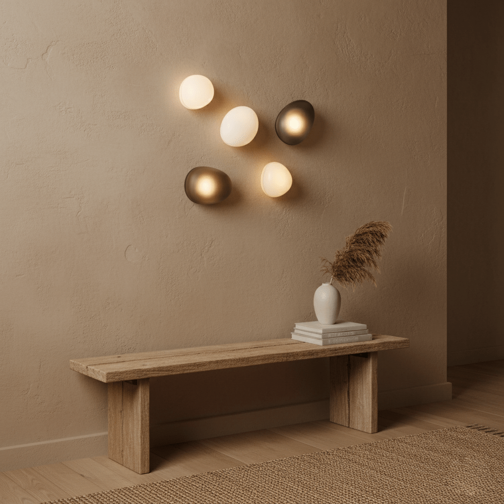 Glass Wall Light with Hand-Blown Bubble Glass – Sculptural Lighting, Scandinavian Design – Available in 4 Unique Models & 4 Colors | Sansoti