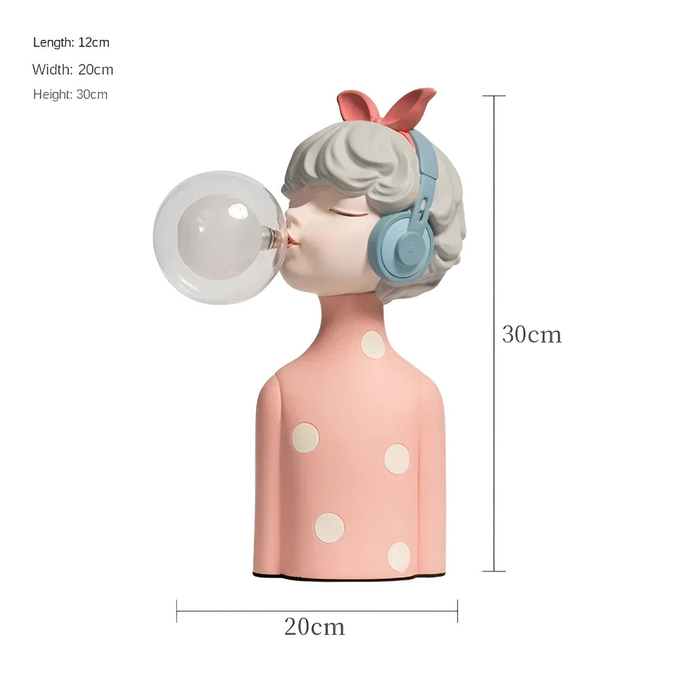 Tischlampe Mädchen Bubble LED Design 25-36cm USB Stimmungslicht | Sansoti