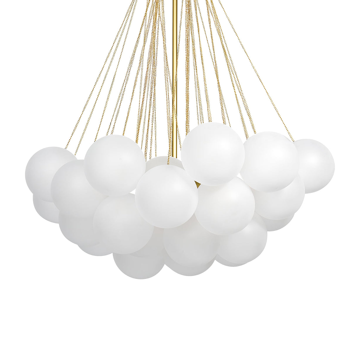 Handgefertigter gläserner Kugel-Kandelaber mit natürlicher Lichtstreuung – Elegante Glastechnik des 19. Jahrhunderts für eine warme Atmosphäre | Sansoti
