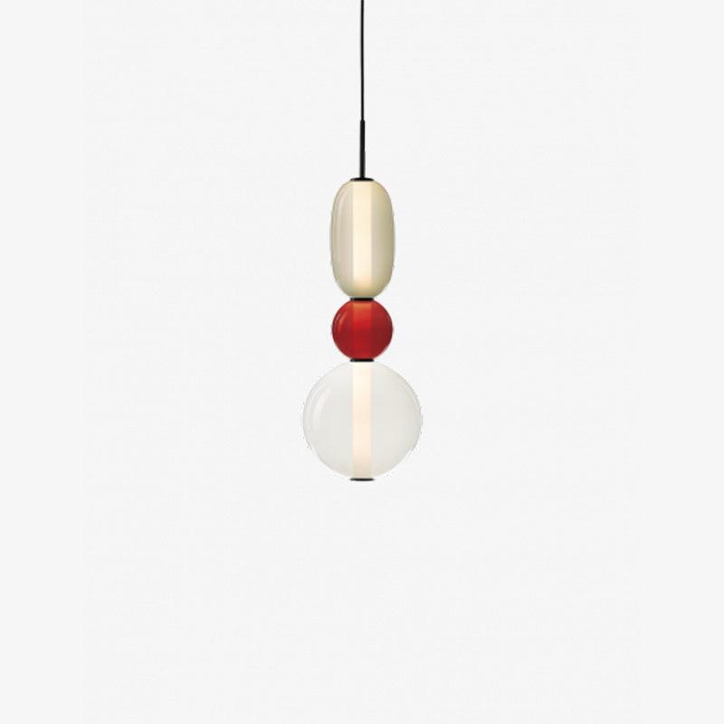 Pendelleuchte mit LED-Glaskugel, dimmbar, mit Fernbedienung, Metall und Acryl, für Esszimmer und Wohnzimmer, modernes stimmungsvolles Design | Sansoti