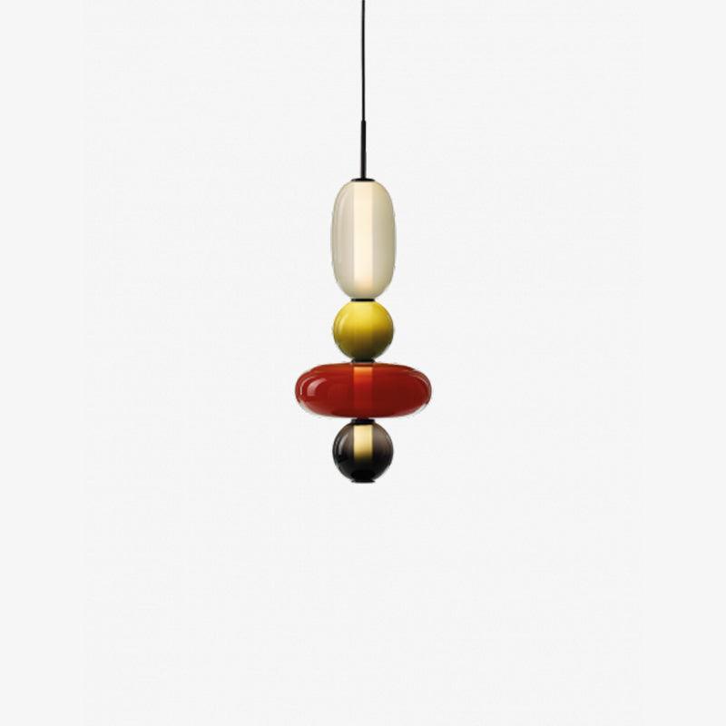 Pendelleuchte mit LED-Glaskugel, dimmbar, mit Fernbedienung, Metall und Acryl, für Esszimmer und Wohnzimmer, modernes stimmungsvolles Design | Sansoti
