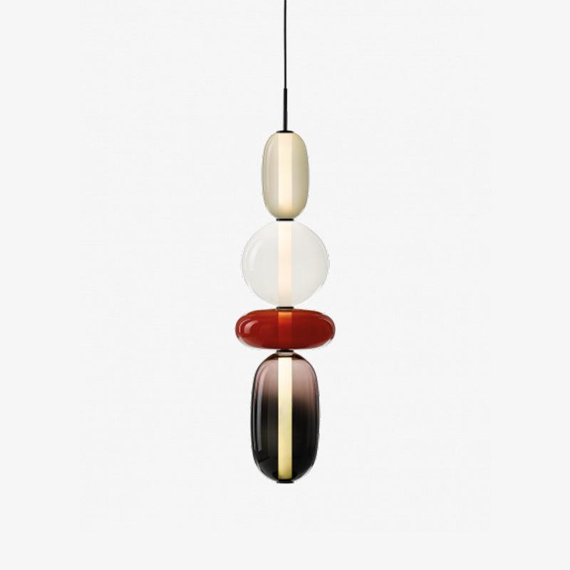 Pendelleuchte mit LED-Glaskugel, dimmbar, mit Fernbedienung, Metall und Acryl, für Esszimmer und Wohnzimmer, modernes stimmungsvolles Design | Sansoti