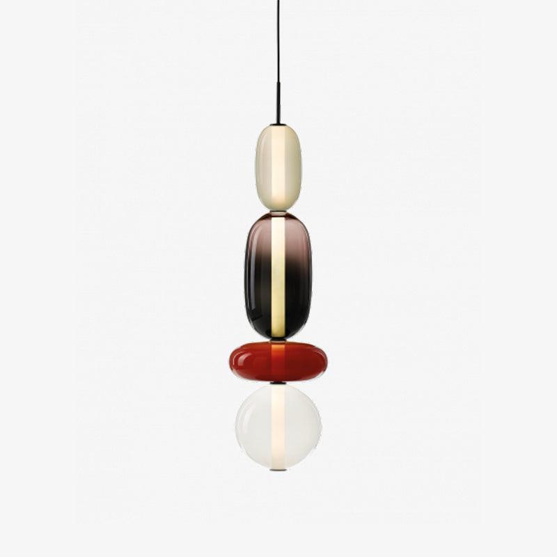 Pendelleuchte mit LED-Glaskugel, dimmbar, mit Fernbedienung, Metall und Acryl, für Esszimmer und Wohnzimmer, modernes stimmungsvolles Design | Sansoti