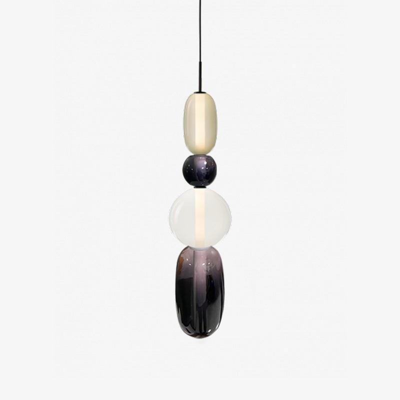 Pendelleuchte mit LED-Glaskugel, dimmbar, mit Fernbedienung, Metall und Acryl, für Esszimmer und Wohnzimmer, modernes stimmungsvolles Design | Sansoti