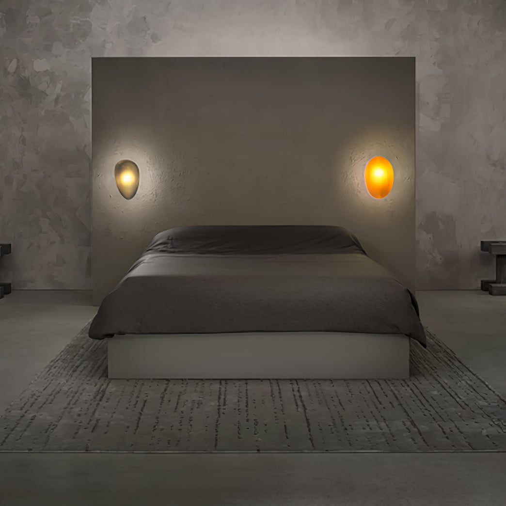 Glass Wall Light with Hand-Blown Bubble Glass – Sculptural Lighting, Scandinavian Design – Available in 4 Unique Models & 4 Colors | Sansoti