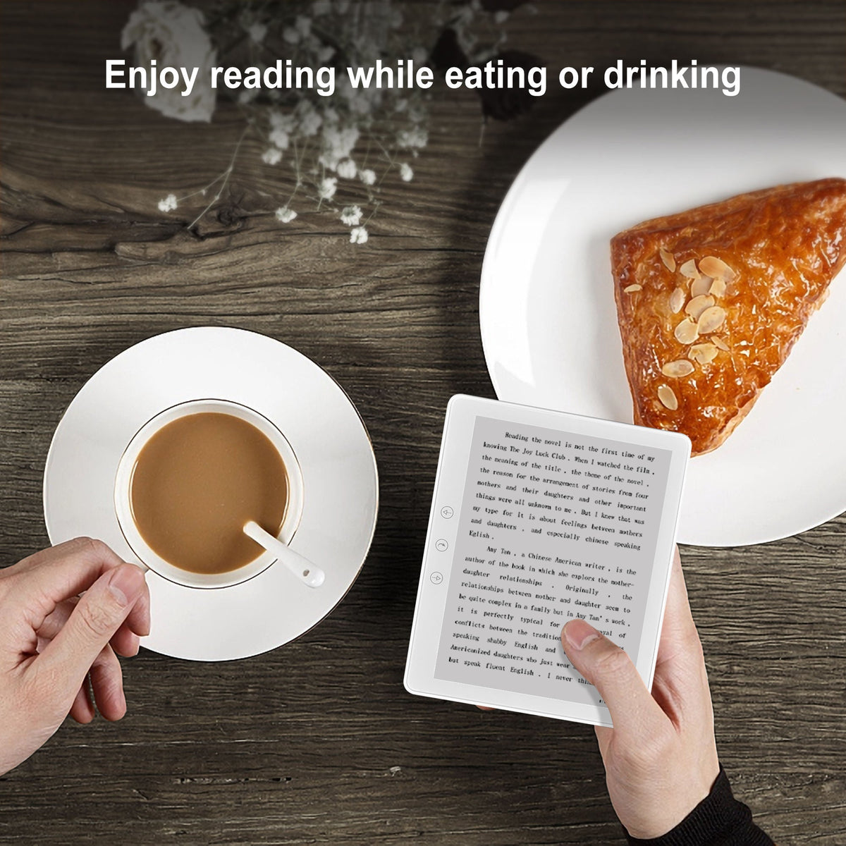 Cyfrowy czytnik e-booków, 6-calowy ekran E-Ink, 32 GB, WiFi, audiobooki, formaty PDF EPUB TXT, długi czas pracy baterii, do czytania | Sansoti