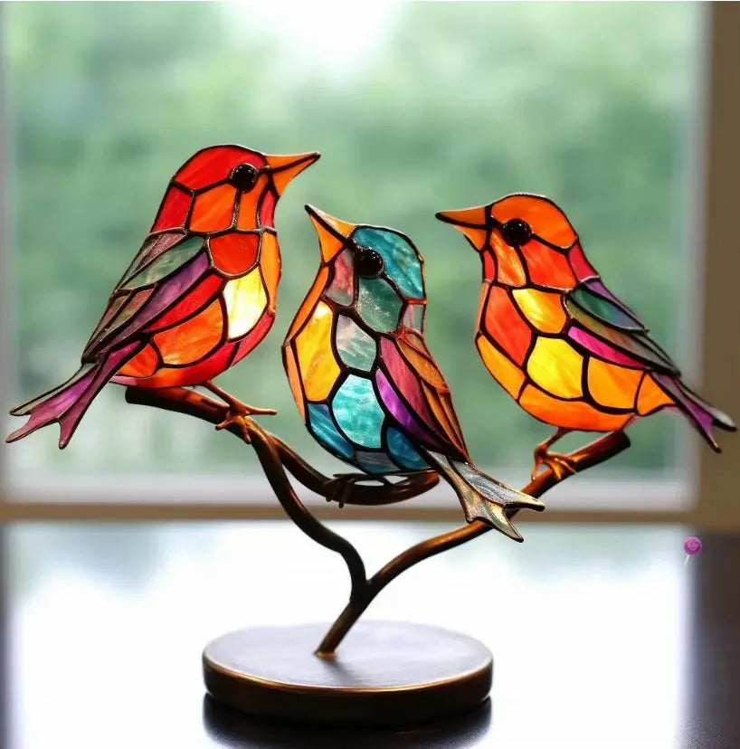 Décoration de fenêtre oiseau – ornement captant la lumière pour une ambiance paisible | Sansoti