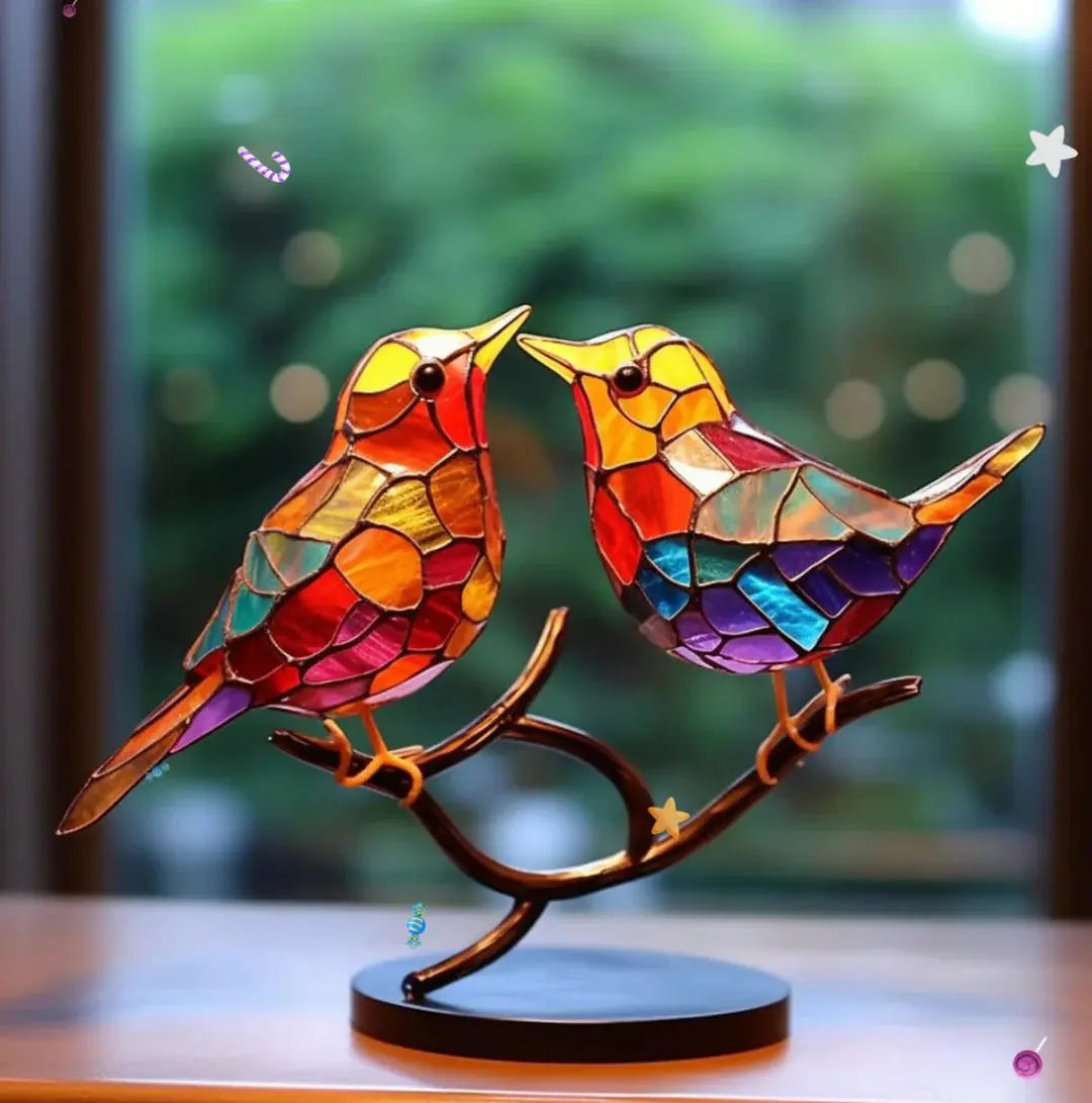 Décoration de fenêtre oiseau – ornement captant la lumière pour une ambiance paisible | Sansoti