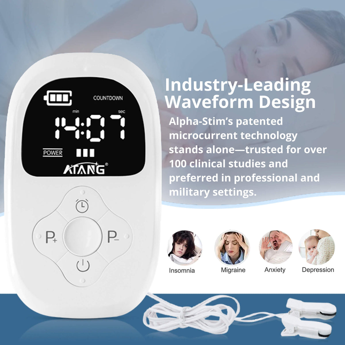 Relaxation device with electrical microstimulation, rechargeable, for optimizing sleep and reducing stress at home | Sansoti
