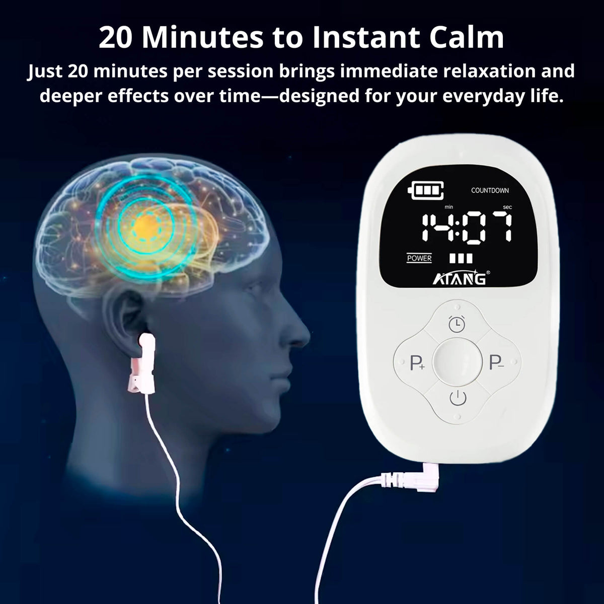 Relaxation device with electrical microstimulation, rechargeable, for optimizing sleep and reducing stress at home | Sansoti