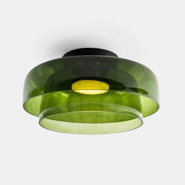 Design-Glas-Deckenlampe mit geschichteter Struktur — Elegantes Lichtspiel für Esszimmer, Wohnzimmer und Schlafzimmer | Sansoti