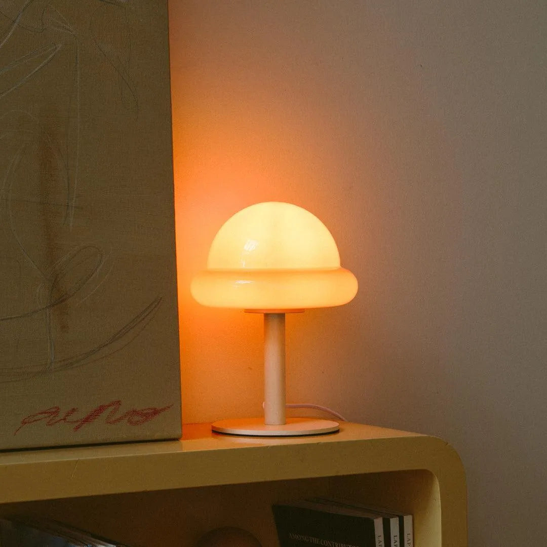Table Lamp Glass Metal Playful 28cm Mint Green Yellow Ambient Lighting Living Room Modern | Sansoti