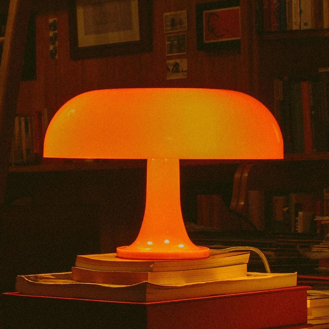 Tischlampe Acryl Design Ikonisch 32cm Blut Orange Schneeweiß Stimmungslicht Modern | Sansoti