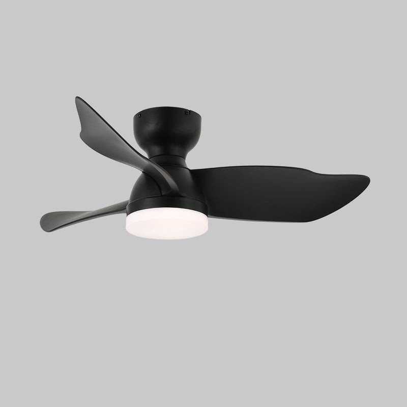 Moderner Deckenventilator mit Beleuchtung und Fernbedienung Silber Holzmaserung 70 cm | Sansoti