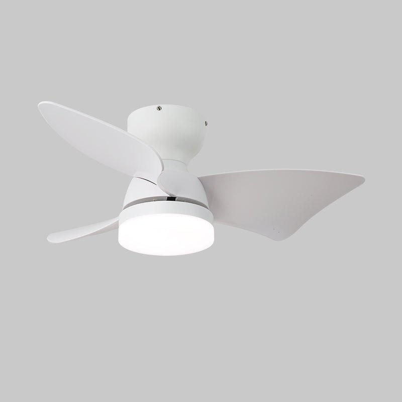 Moderner Deckenventilator mit Beleuchtung und Fernbedienung Silber Holzmaserung 70 cm | Sansoti