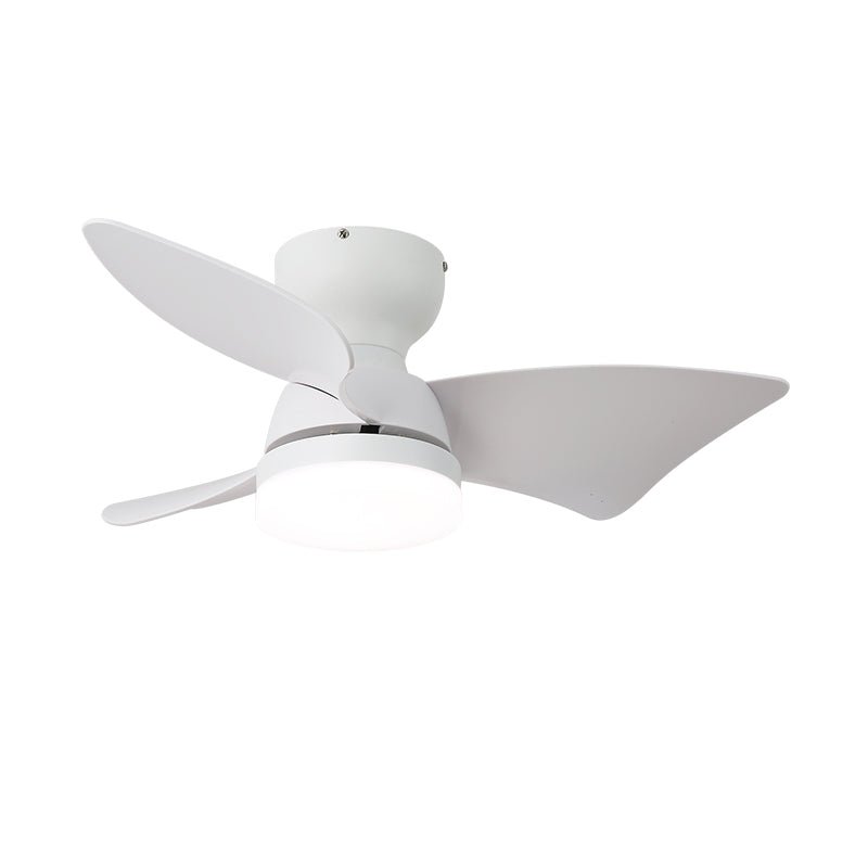Moderner Deckenventilator mit Beleuchtung und Fernbedienung Silber Holzmaserung 70 cm | Sansoti
