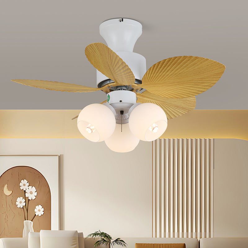Deckenventilator mit farbigem Glaslicht – Ø76 cm dimmbar – 6 Geschwindigkeiten inkl. Fernbedienung – leiser Motor – modernes Design für Wohnzimmer und Schlafzimmer | Sansoti