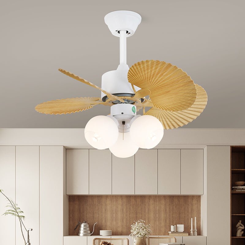 Deckenventilator mit farbigem Glaslicht – Ø76 cm dimmbar – 6 Geschwindigkeiten inkl. Fernbedienung – leiser Motor – modernes Design für Wohnzimmer und Schlafzimmer | Sansoti