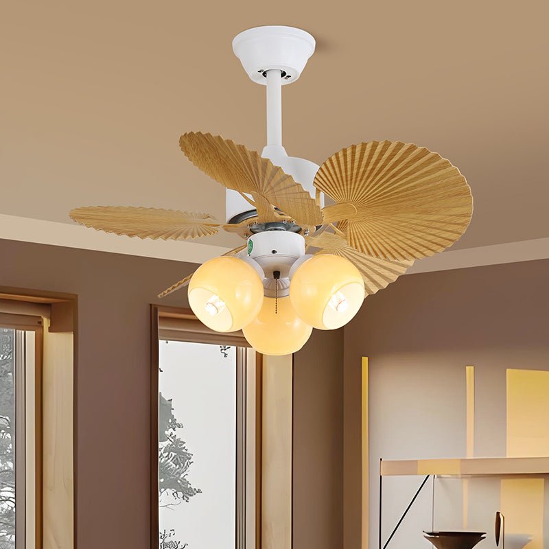 Deckenventilator mit farbigem Glaslicht – Ø76 cm dimmbar – 6 Geschwindigkeiten inkl. Fernbedienung – leiser Motor – modernes Design für Wohnzimmer und Schlafzimmer | Sansoti