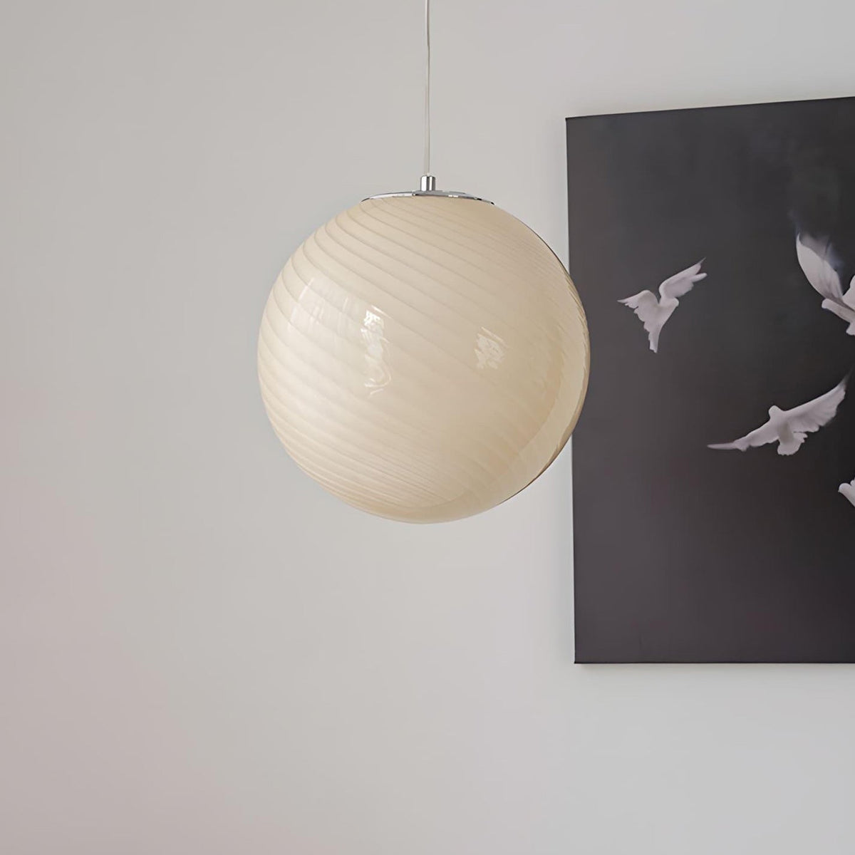 Glazen Hanglamp met Gedraaide Vorm – Handgeblazen Designverlichting voor Keukeneiland en Eetruimte | Sansoti