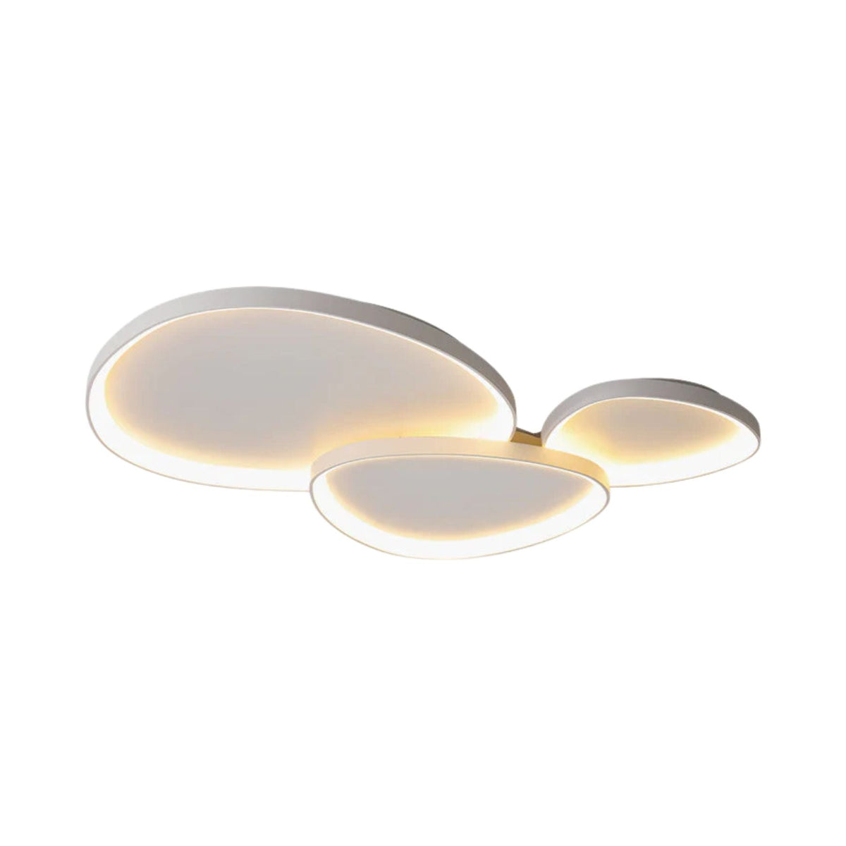 LED ceiling lamp oval dimmable metal black white bedroom hallway living room modern ceiling lighting Scandinavian design surface lamp | Sansoti