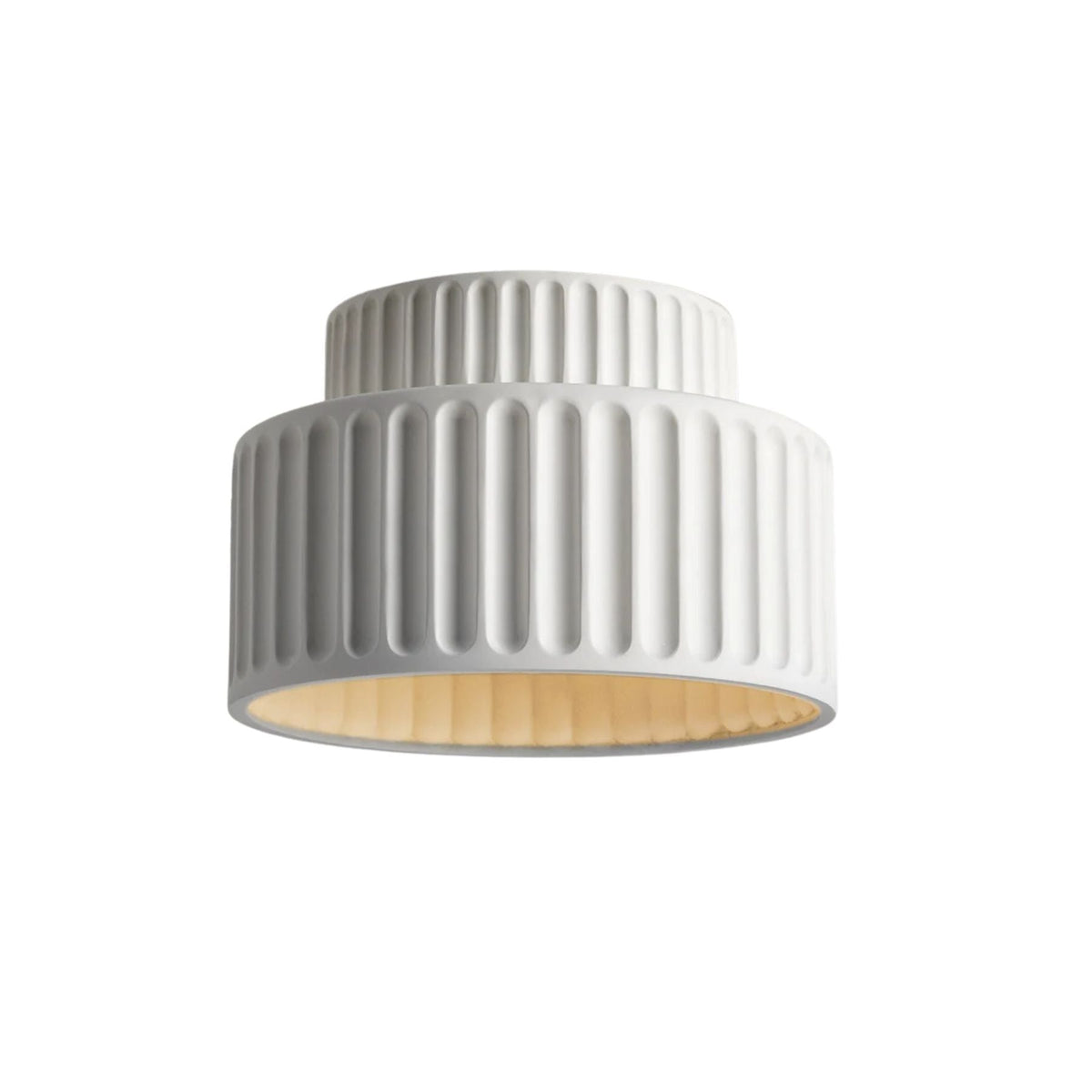 Ceiling Lamp Ribbed Resin E27 White Compact Modern Interior Living Room Kitchen Bedroom Retro Design Ceiling Light | Sansoti