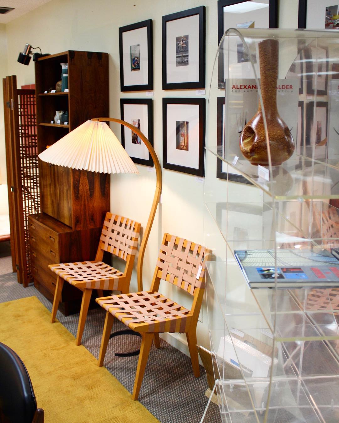 Bogen Stehlampe Buchenholz Leinen Schirm Retro Wohnzimmer | Sansoti