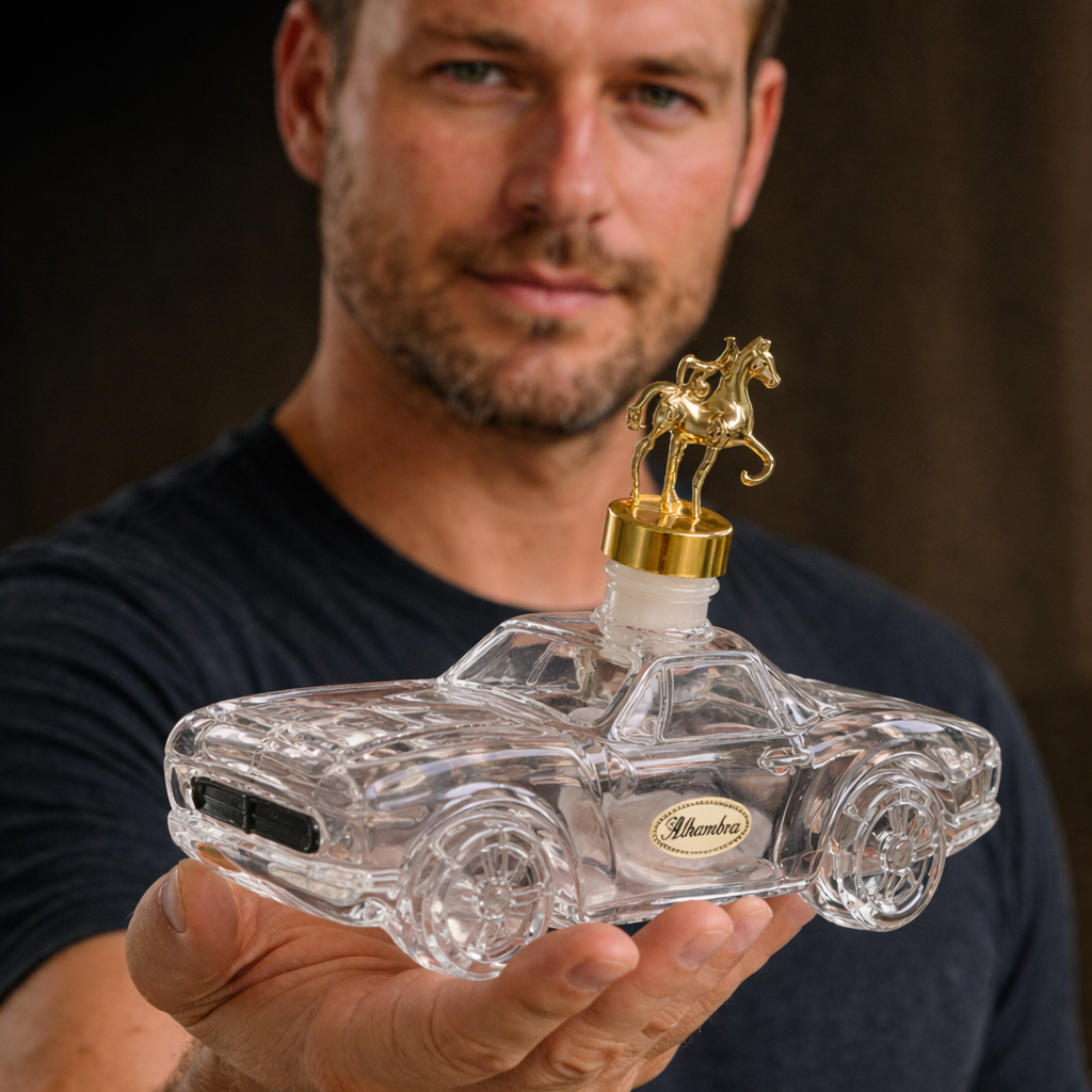 Glaskaraffe für Whisky im Sportwagendesign 850 ml Transparent für Bar Zuhause Dekoratives Geschirr Getränkespender | Sansoti