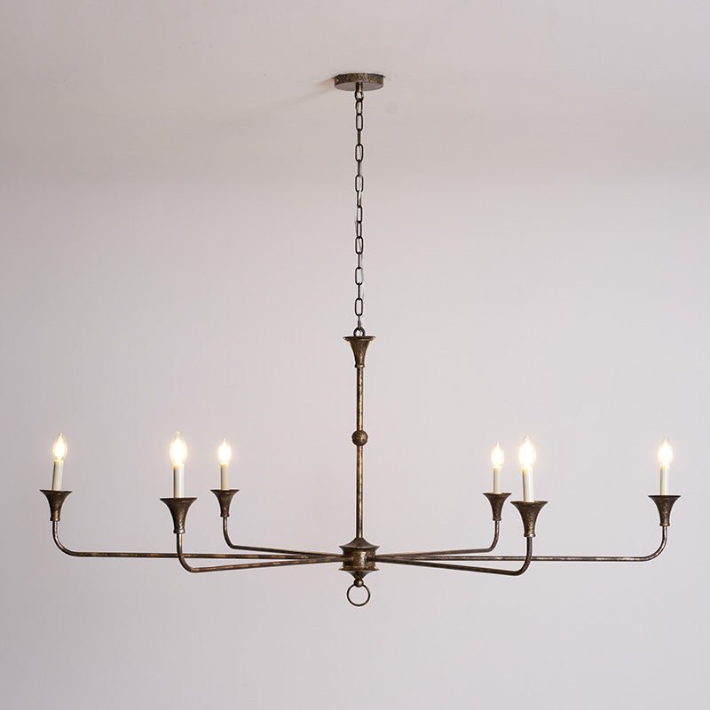 Kaarslamp Kroonluchter Messing Metaal Goud Zwart Wit Nikkel Woonkamer Eetkamer 5 6 Armen Hanglamp Vintage Kaarsenkroonluchter | Sansoti