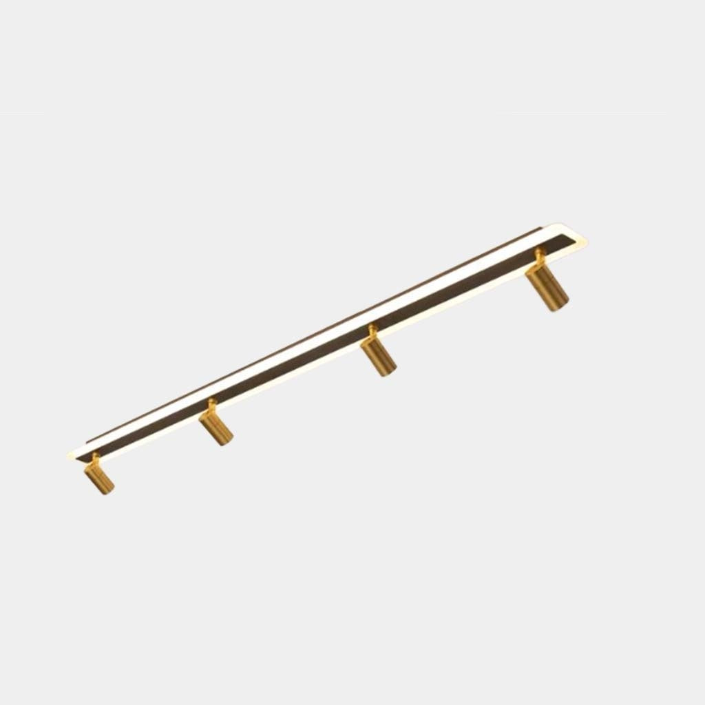 Ceiling Spotlight with Linear LED Track Adjustable Black Gold 3 Light Settings Modern Track Lighting Living Room | Sansoti