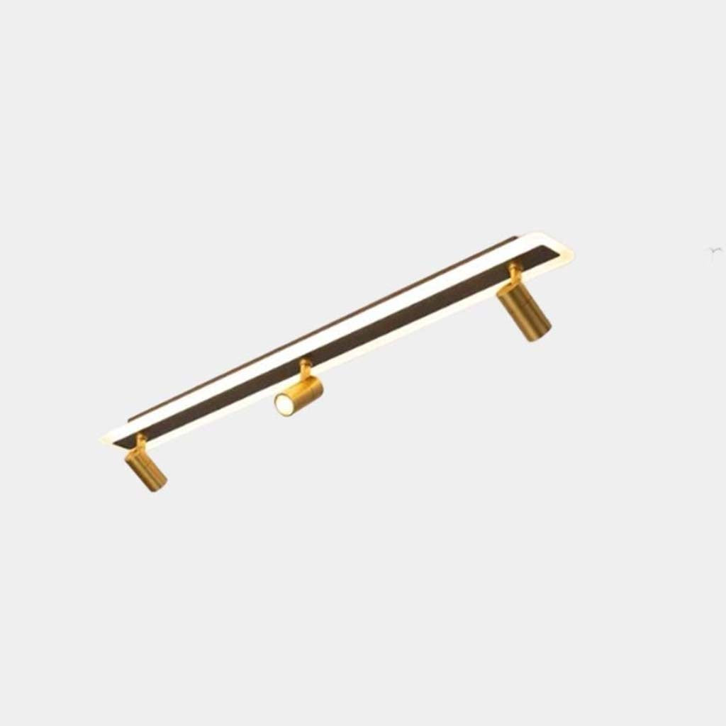 Ceiling Spotlight with Linear LED Track Adjustable Black Gold 3 Light Settings Modern Track Lighting Living Room | Sansoti