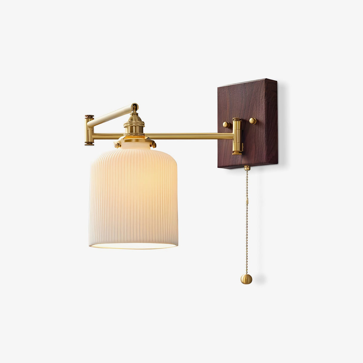 Keramische Wandlampe Geometrisches Design – 5 Modelle Messing & Walnuss | Sansoti