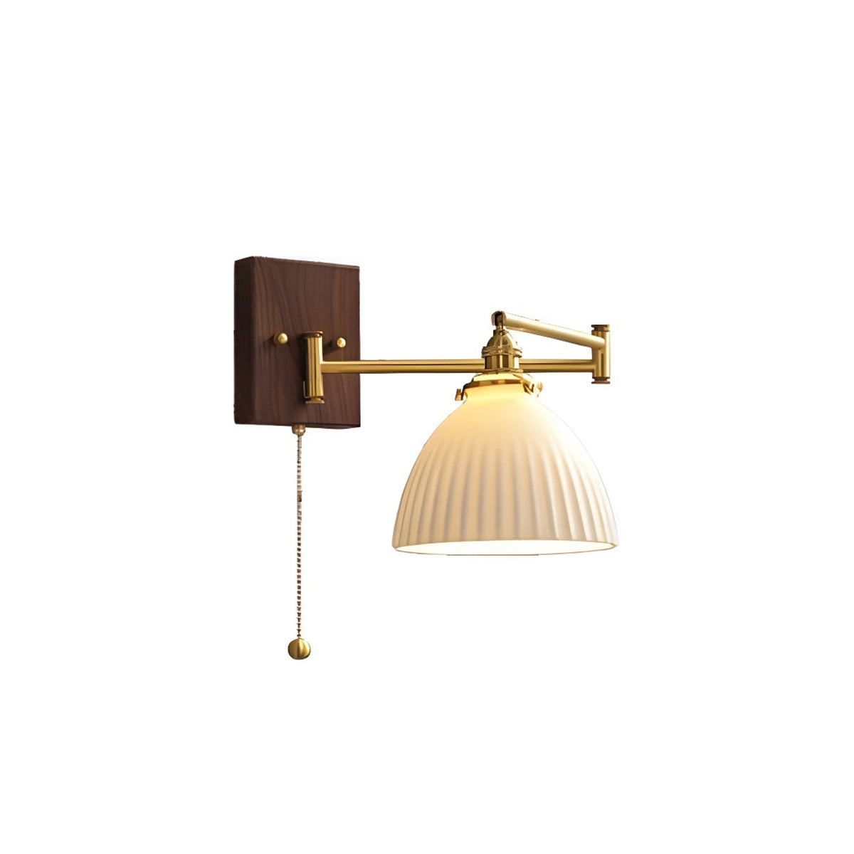 Ceramic Wall Lamp Geometric Design – 5 Models Brass & Walnut | Sansoti