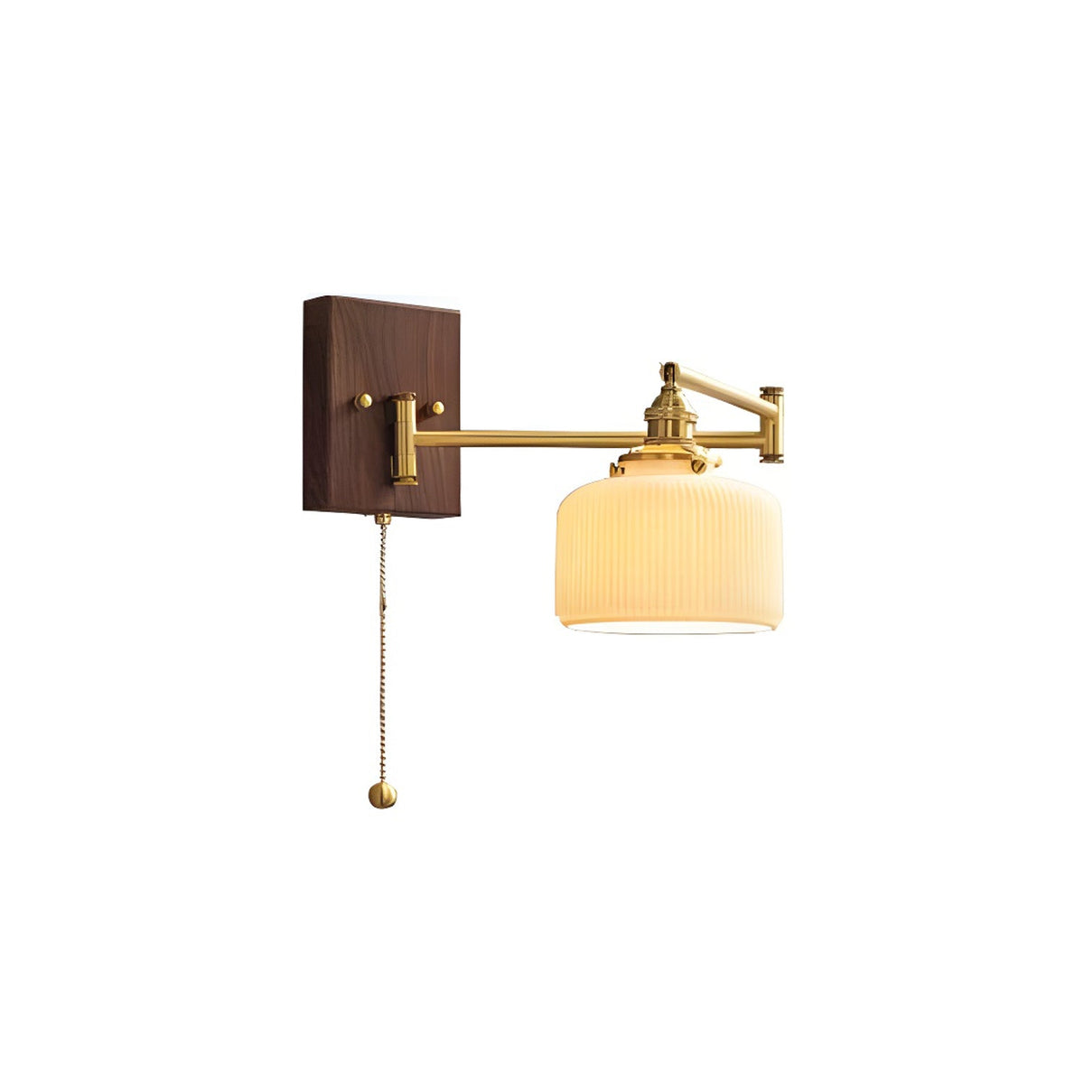 Ceramic Wall Lamp Geometric Design – 5 Models Brass & Walnut | Sansoti