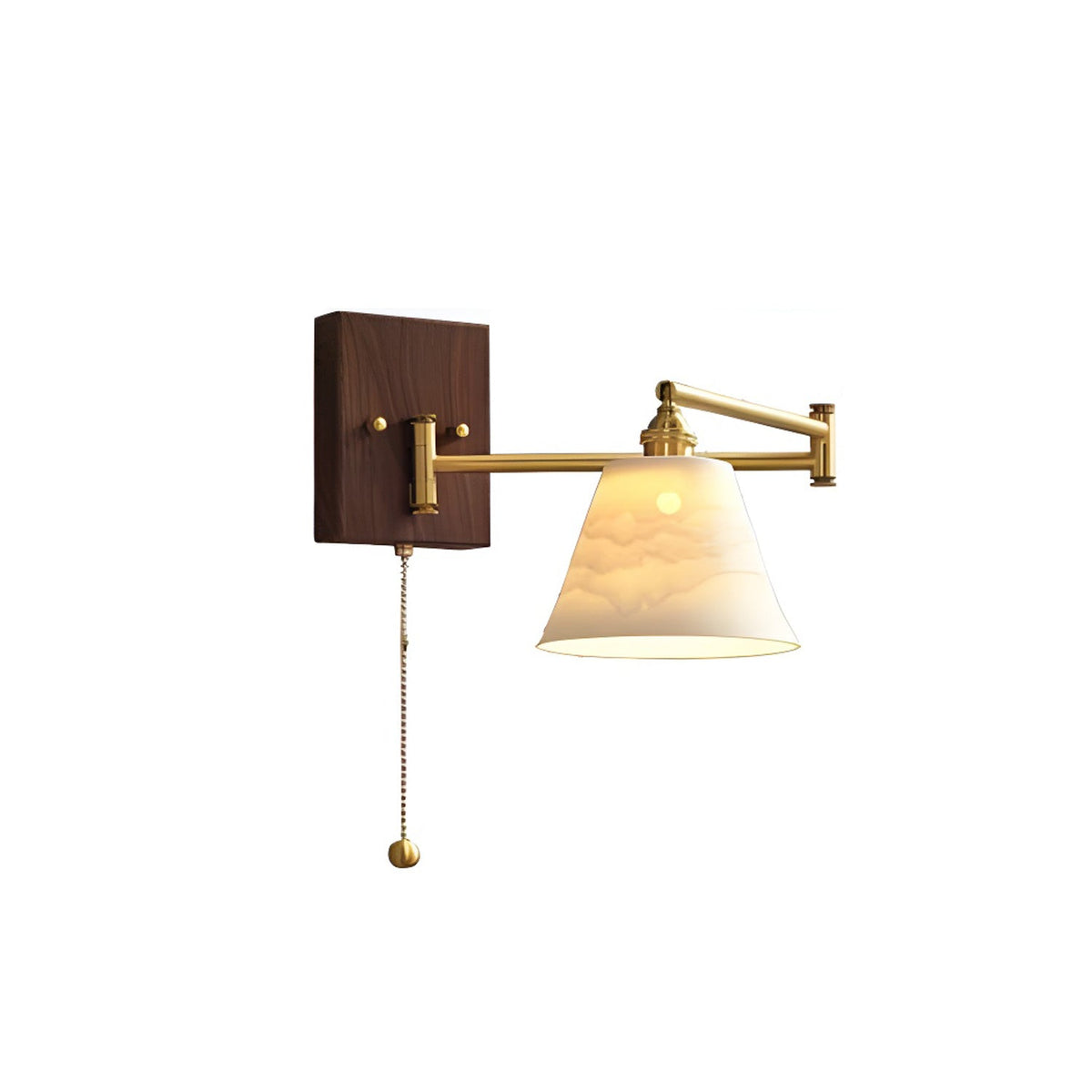 Ceramic Wall Lamp Geometric Design – 5 Models Brass & Walnut | Sansoti
