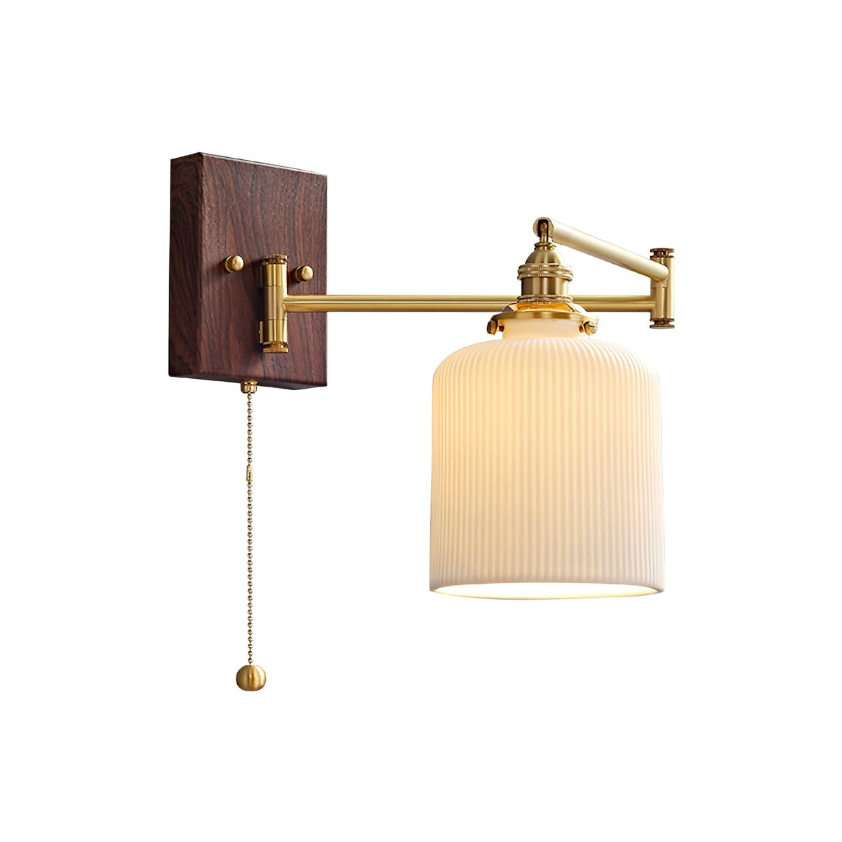 Ceramic Wall Lamp Geometric Design – 5 Models Brass & Walnut | Sansoti