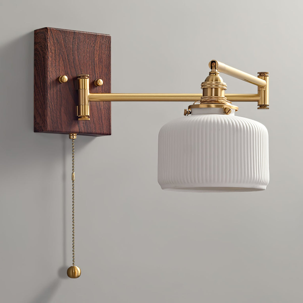 Ceramic Wall Lamp Geometric Design – 5 Models Brass & Walnut | Sansoti