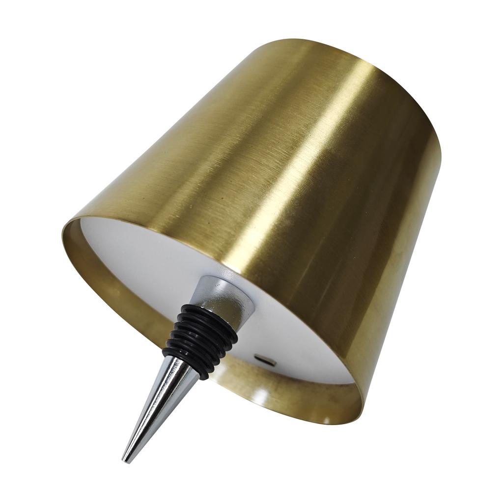 Wireless Dimmable LED Bottle Lamp Modern Design Rechargeable USB-C White Black Brown Gold | Sansoti