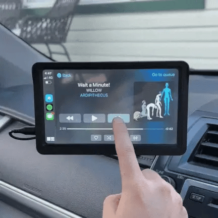 Wireless CarPlay & Android Auto Display – Universal Car Screen with Touchscreen and GPS Navigation for Safe Hands-Free Operation | Sansoti
