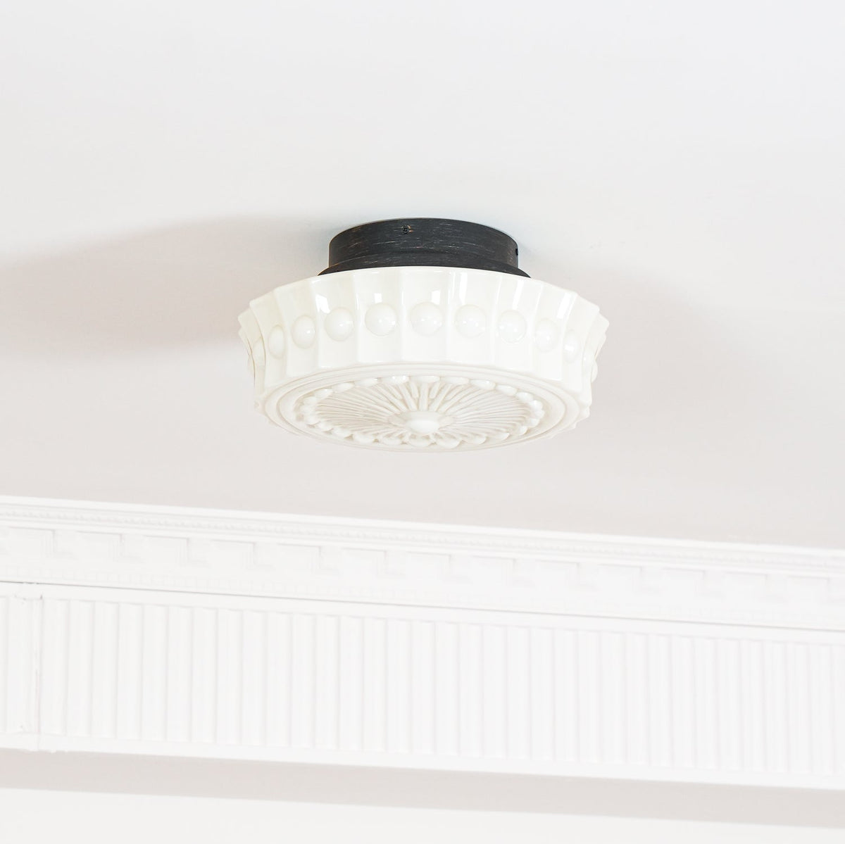 Plafondlamp Metalen Frame Glazen Kap Ø36-45cm Klassiek Industrieel Design voor Woonkamer Eetkamer Hal E26 E27 3-4 Lichtpunten Wandmontage Hardwired Plafondverlichting Modern Chique | Sansoti