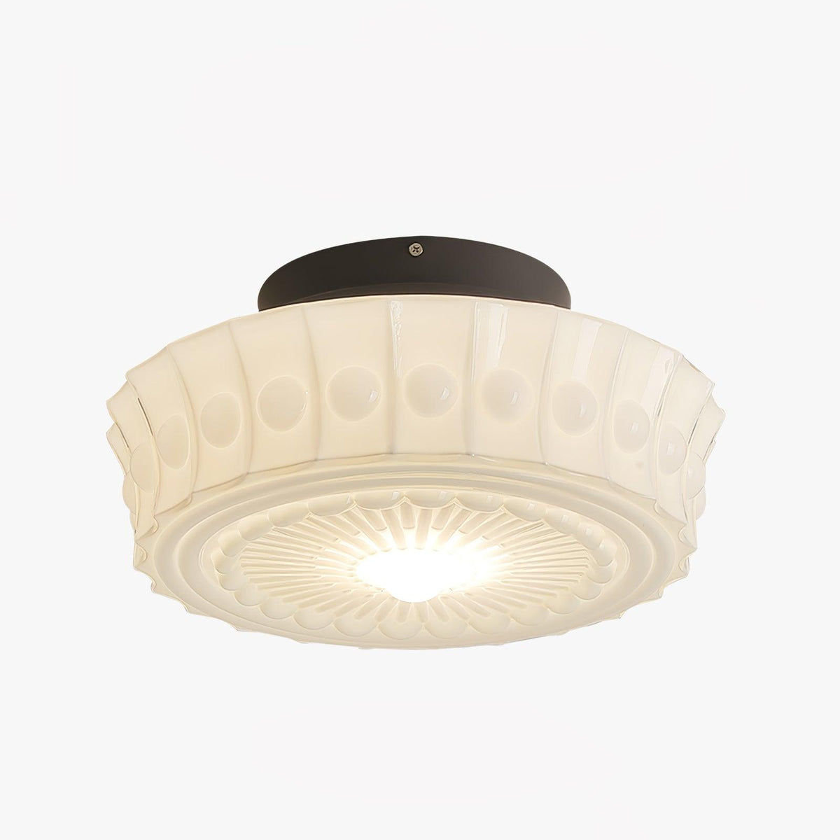 Plafondlamp Metalen Frame Glazen Kap Ø36-45cm Klassiek Industrieel Design voor Woonkamer Eetkamer Hal E26 E27 3-4 Lichtpunten Wandmontage Hardwired Plafondverlichting Modern Chique | Sansoti