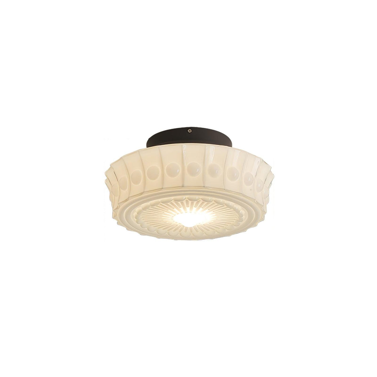 Plafondlamp Metalen Frame Glazen Kap Ø36-45cm Klassiek Industrieel Design voor Woonkamer Eetkamer Hal E26 E27 3-4 Lichtpunten Wandmontage Hardwired Plafondverlichting Modern Chique | Sansoti